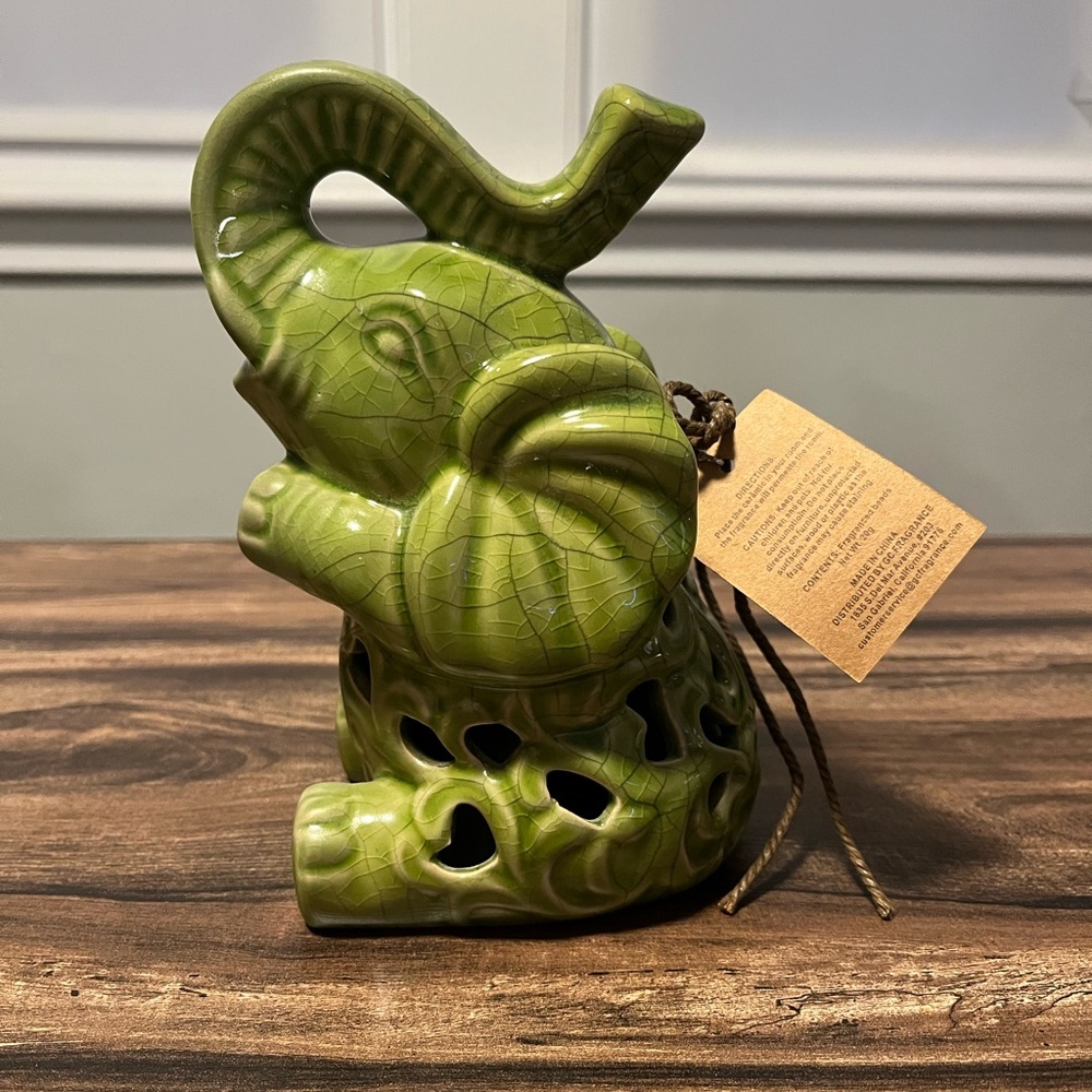 Green Elephant Candle - NEVER USED